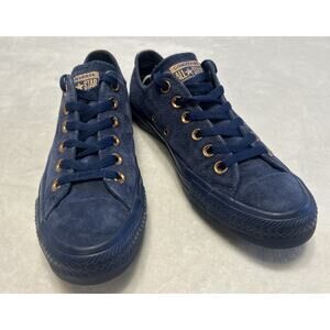 Converse All Star Women’s Size 7 Blue Chuck Taylor Low Top Leather Suede 161205